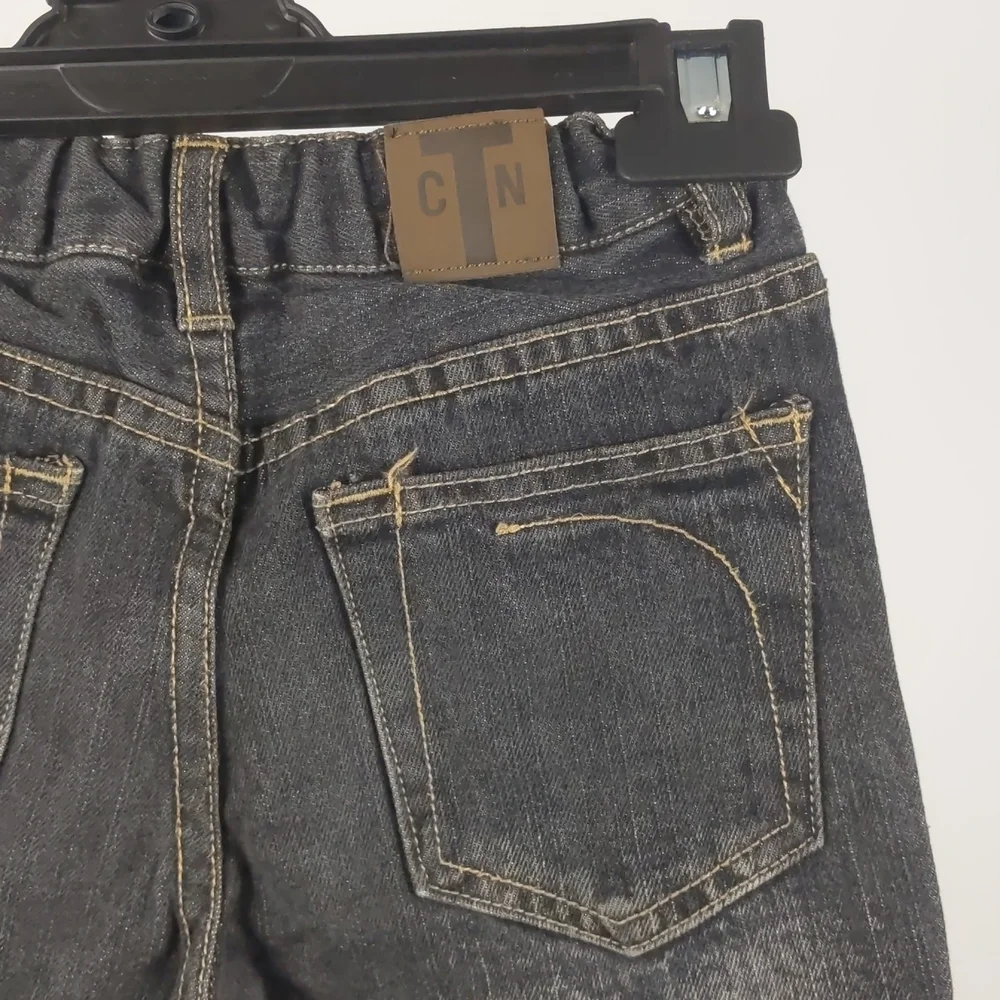 Cotton On Kids Denim Jeans Size 6-7 Black Elastic Waist Unisex - Picture 7 of 11